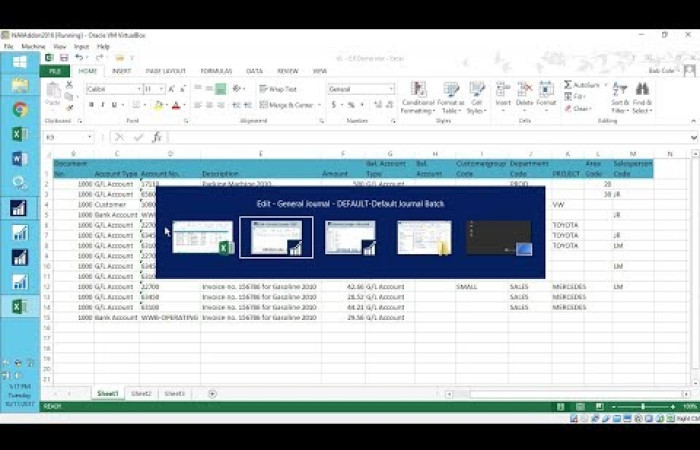 Import Excel Journals i